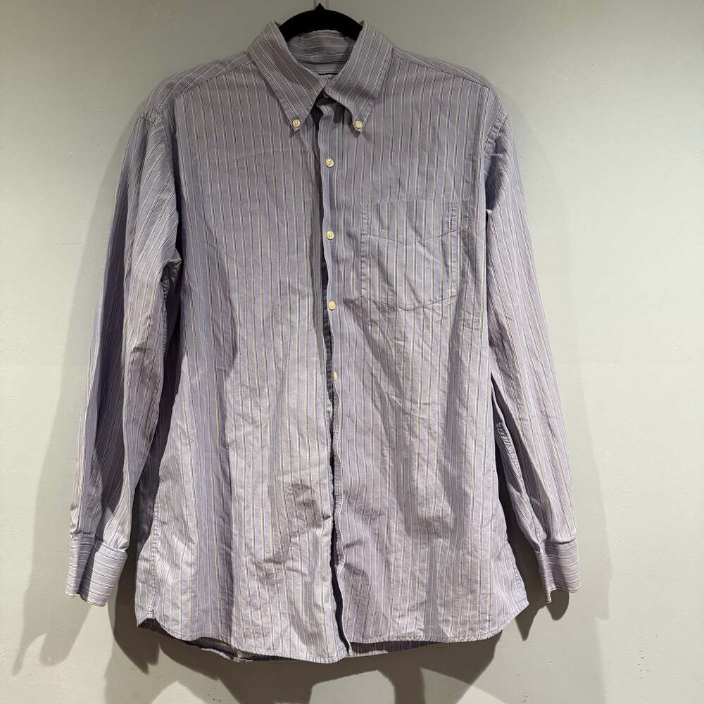 Tommy Hilfiger Ithaca Men’s Striped Button-Down Shirt Size L 16 34/35